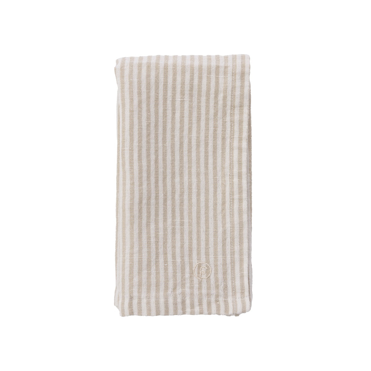 Stoffservietten beige/weiß gestreift