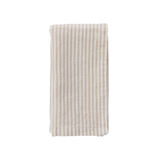 Ernst Stoffservietten beige/weiß gestreift
