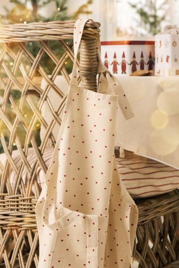 Kinderschürze Valentin mit roten Herzen