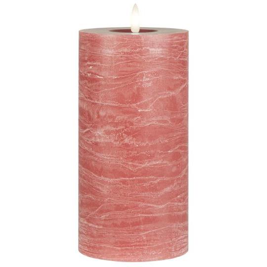 LED-Stumpenkerze mit warmer Flamme 20 cm