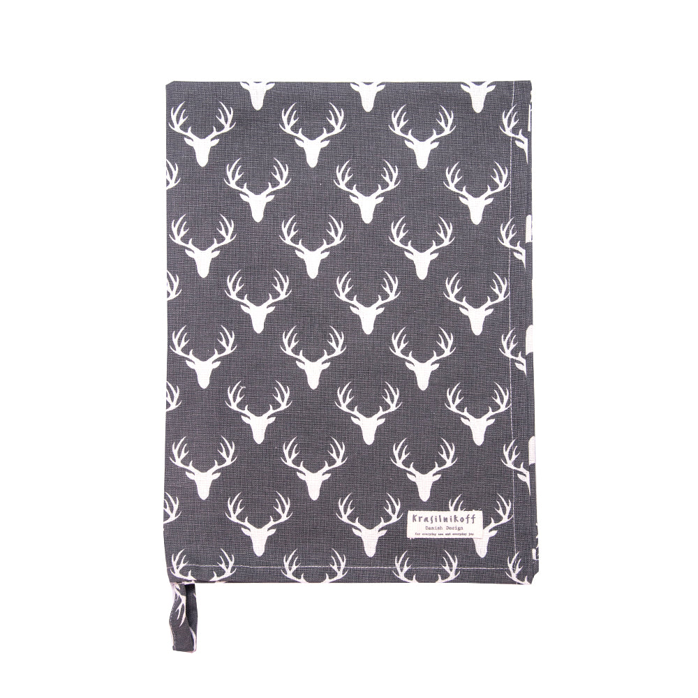 Geschirrtuch Charcoal mit Hirschen