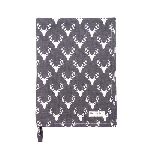 Geschirrtuch Charcoal mit Hirschen
