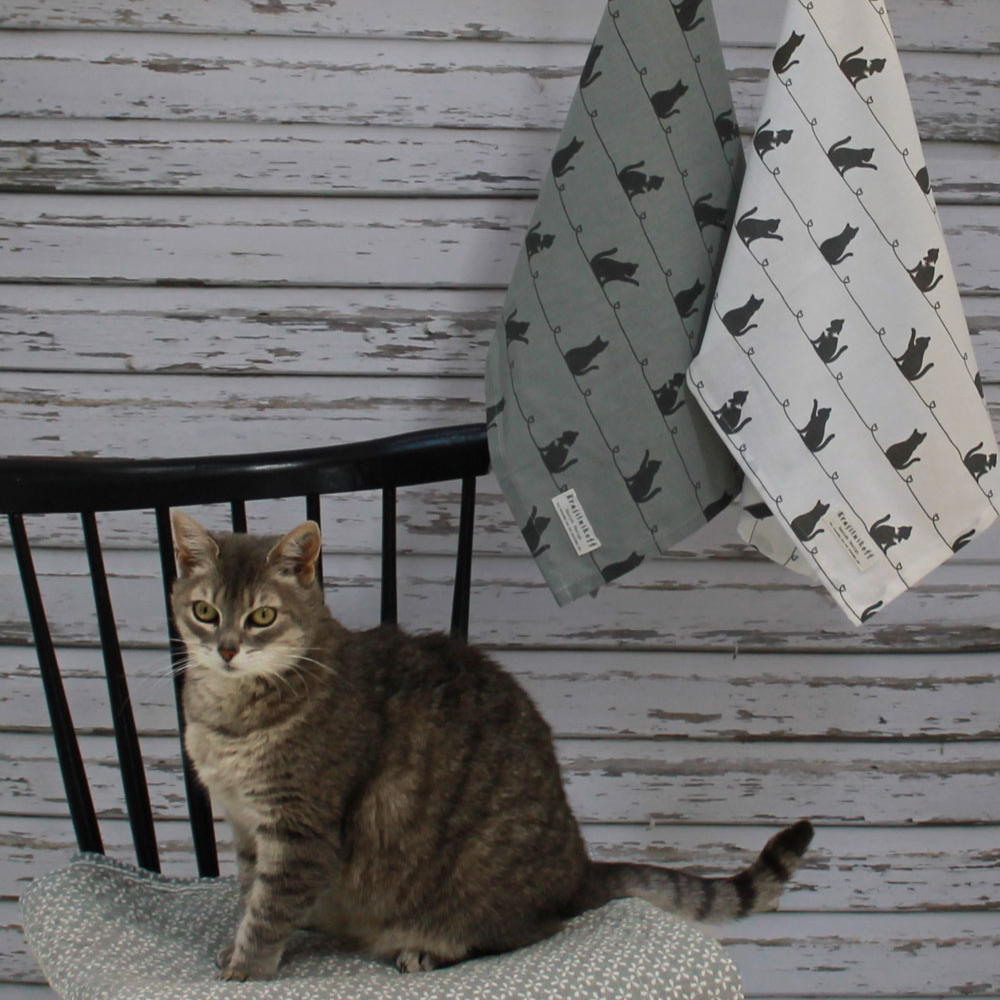 Geschirrtuch Cat Black