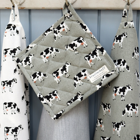 Geschirrtuch Cow Grey