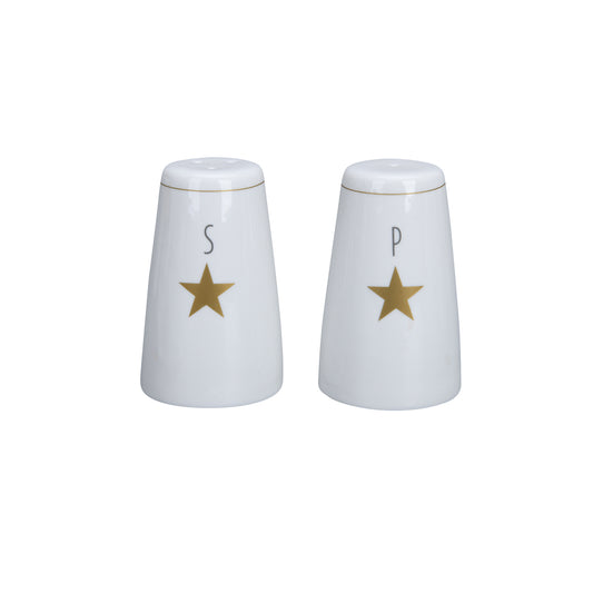 Salt & Pepper weiß mit goldenem Stern